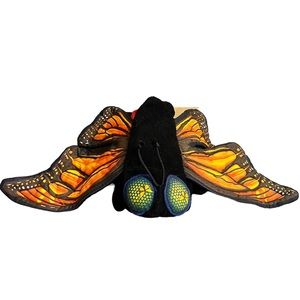 Vtg 80s Freemountain Vegimals Butterfly Caterpillar Transform Teaching Toy Plush